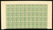 F19. 1 cent vapentyp i halvt ark, dvs 50 märken. Variant i pos 47. F 2750 kr+