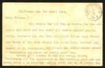 Bk9. Trevligt kort eftersom det är lättläst med maskinskrivet meddelande, stpl ST.THOMAS 7.4.1904 och sänt till St.Croix.