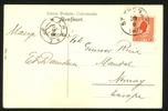 Vykort sänt till NORGE, stpl ST.THOMAS 30.8.1907. Vackert kort, ovanlig destination!