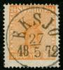 F10h2. EKSJÖ 27.5.1872. Lyxstämplat, felfritt ex. Centrerat uppåt. Sign O.P.