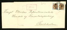 F27. 8 Cents 1902 på 10 öre i PAR på brevframsida sänd till Sverige. ST.THOMAS 1.4.1903. (F 2500 kr på helt brev)