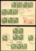 F238-39. 6.12.33. Spektakulärt FDC med hela 19 märken varav 7 ex F238. Se sammanfogad bild av båda sidorna. OBS! att frimärkena på baksidan är stämplade 5.12.33 dagen FÖRE officiell utgivning!