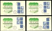 F395, 425 (HA10). 3.9.62. Kpl på fyra FDC. Gyllenspetz V9 (Magasin Copenhagen)