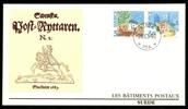 F1606-08. 28.03.90. Lot på två FDC, Gyllenspetz V2 + V3