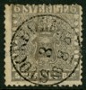 F3. STOCKHOLM 3.8.1857. Sidvänd stämpel, tunnheter och omtandat, men acceptabelt utseende.