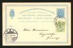 Bk4. Tilläggsfrankerat med 1 cent som korrekt porto till Tyskland, stpl ST.THOMAS 15.12.1900. Praktobjekt!