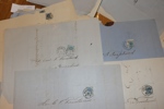 Parti uppvikta brev 1872-79, alla med enkelt porto 12 öre