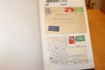Tyskland/DDR. Samling till synes xx i hemgjort album med fickor 1949-66. 