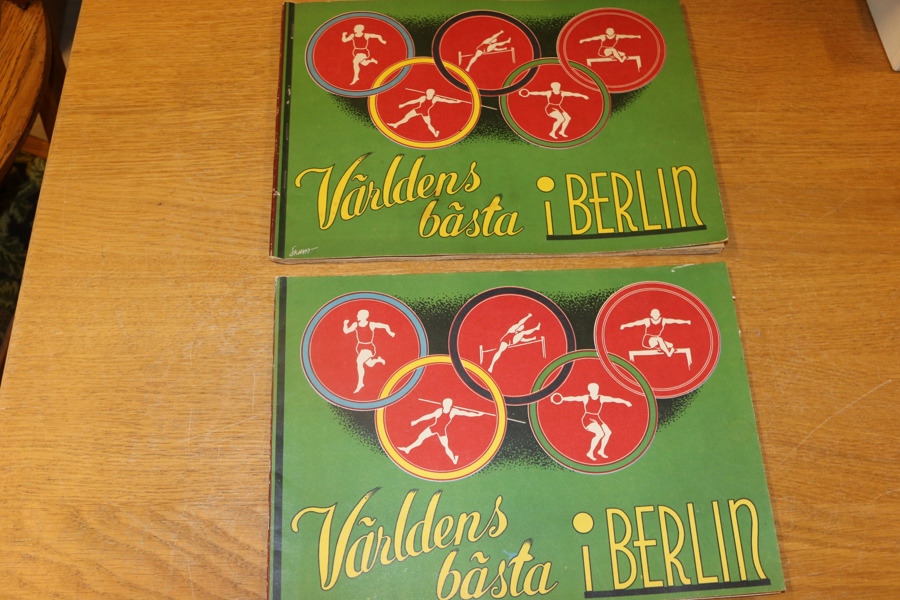 Två album "Världens bästa i Berlin" (olympiaden 1936). 