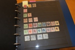 Omfattande samling 1851-2009 i två tjocka visiralbum, inkl mindre avsnitt Slesvig, DVI och Grönland.
