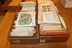 Häften. Två kartotekslådor ca 1960-2000. Nom 15000 kr efter 1980 inkl en del "brev".
