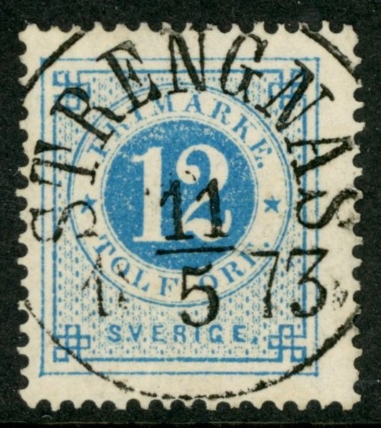 F21. STRENGNÄS 11.5.1873. Vackert ex!