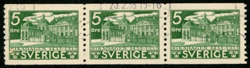 F240A PIII. 3-strip med variant "vita fläcken" på höger märke. F +600 kr