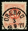 F23. ÖREBRO 3.9.1877. Fint ex av dubbeltrycket 20 på 20 öre!