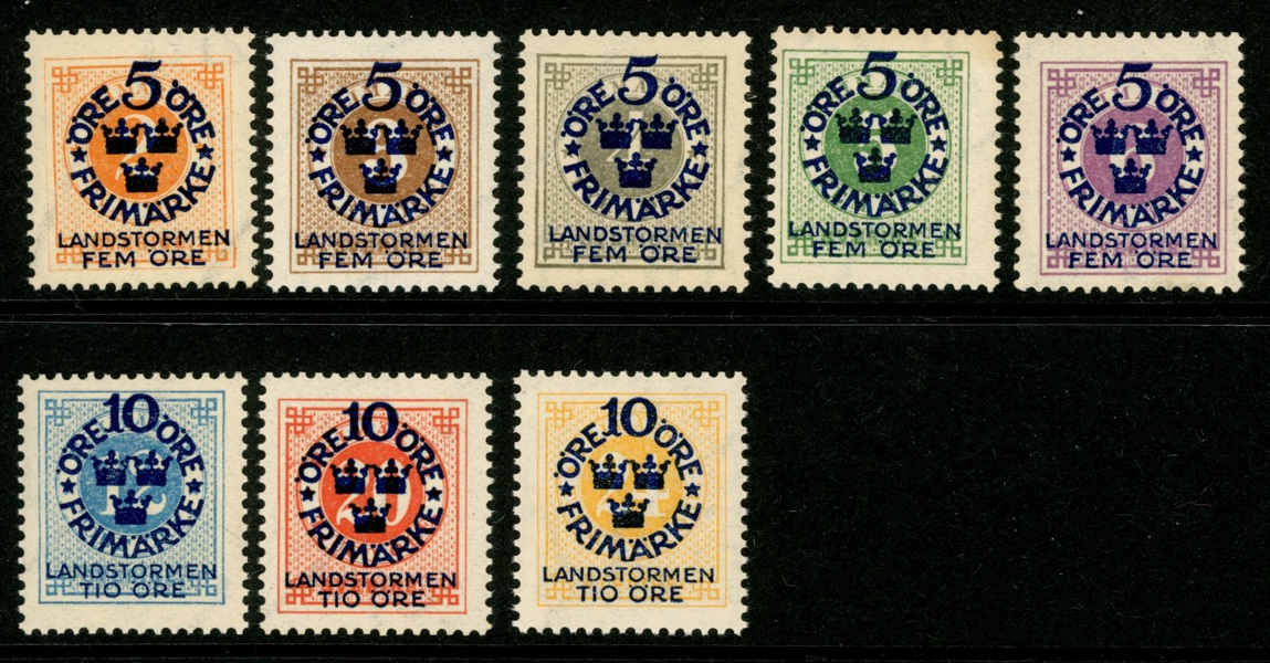 F105 m.fl. Postfrisk lot (ej kpl serie); åtta märken med vm cz.