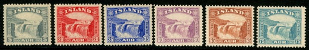 F194-99. Mest postfrisk serie (enbart de två lägsta valörerna med fastsättarspår). F ca 3000 kr
