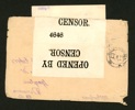 Kryptiskt brev skadat av havsvatten, lite oklart varifrån det sänts till Stockholm men innehållet på engelska antyder "In Egypt 22:nd March 1918". Svårtydda stämplar.