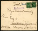 Tyskland/Reich. Brev till USA med metallnitar och noteringar "Private" och "Mischsendung" (blandsändning). Sänt från DRESDEN 14.11.22.
