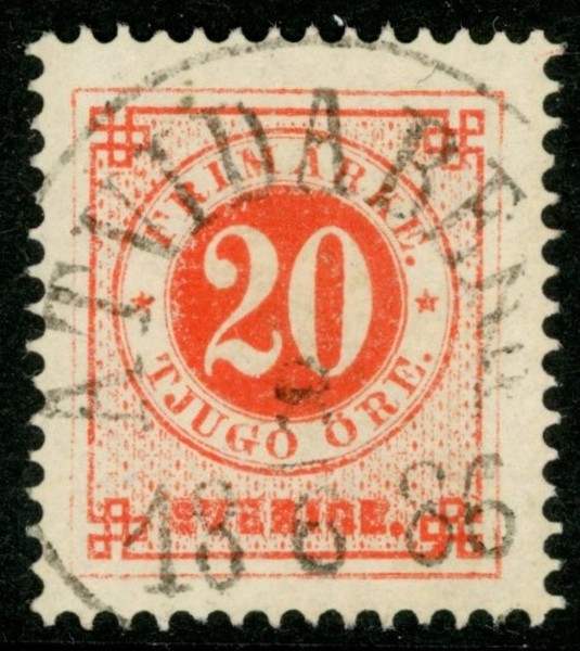 F33f. ÅTVIDABERG 8.6.1886. Praktex sign O.P.