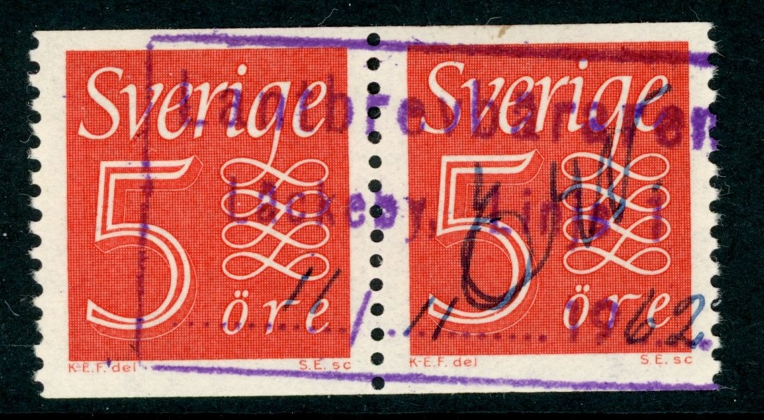 F394A. Par stpl Lantbrevbäraren Läckeby Linje 1 11.11.62