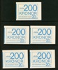 H212Aa. Lot med fem fräscha häften. F 6000 kr