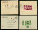 Schweiz. Lot fem rek till Sverige frankerade med sammantryck/tete-beche. Se bilder.