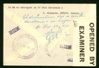 Censurerat luftpostbrev till Paraguay, frankerat med 230 öre stpl KRYLBO 8.11.39. Intressant och sannolikt ovanligt adressland!