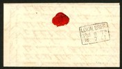F6B. Lokalbrev inom Stockholm i lyxkvalitet, på baksidan stpl LOKALBREF 9.7.1861 i perfekt avtryck. Utsökt objekt!