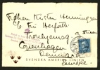Gripsholm-brev till Danmark stpl 21.2.32 och transit PORT-OF-SPAIN TRINIDAD 22.2.32.