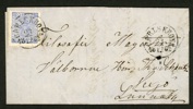 F9. Vackert brev med ljust ultramarin nyans av 12 öre stpl CARLSKRONA 23.12.1862. Sänt till Växjö.
