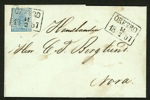 F2h1. ÖREBRO 14.2.1857 4-kant på praktbrev till Nora. Tilltalande!