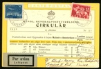 F235A (+231). Som luftpostbrev (kort) till Schweiz stpl MALMÖ 1 1.11.32 LUFTPOST. Ovanligt!