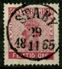 F12f1. STABY 29.11.1865. Obetydligt ojämn tandning, nära prakt-lyx! Sign O.P.