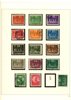 Samling 1855-2001 (blad till 2004) i sju fina, vinröda SAFE-DUAL-album. 