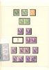 Samling 1855-2001 (blad till 2004) i sju fina, vinröda SAFE-DUAL-album. 