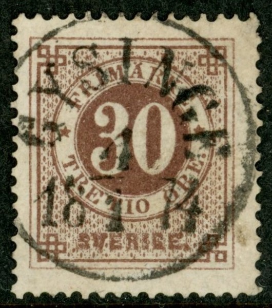 F25e1. GYSINGE 4.1.1874. Praktex, sign O.P.