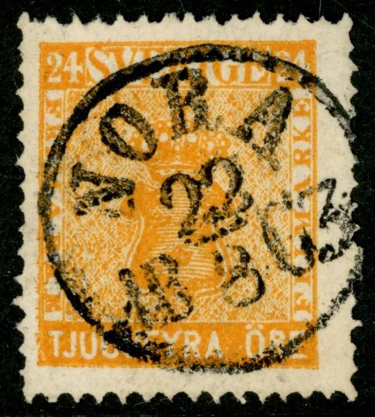 F10e. NORA 22.8.1863. Felfritt ex, sign O.P.