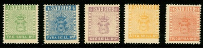 F1-5E4. Ostämplad, fräsch serie 1885 års nytryck. F 17500 kr