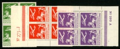 F213-15. Lot tre fräscha, postfriska 4-block. F 9000 kr+