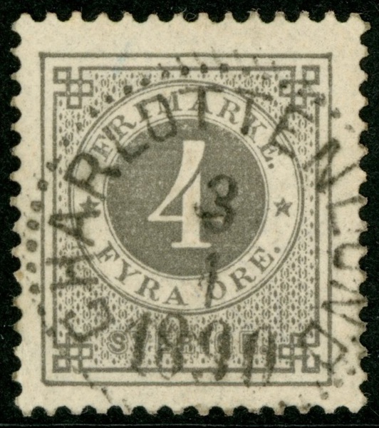 F42c. CHARLOTTENLUND 3.1.1890. Praktex sign PL