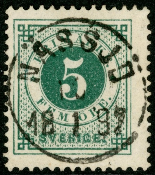 F43b. NÄSSJÖ 10.1.1887. Felfritt ex sign PL