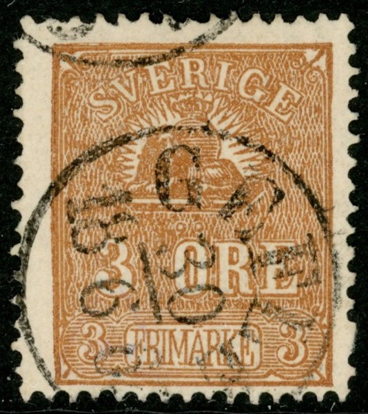 F14Aa. GEFLE 30.6.1863. Fräscht ex av typ 1, med en dubbeltand. F 5500 kr