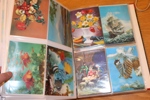 Novelty. Pärm med uppåt 150 kort med t.ex. tyg, ögon, relief, 3D osv. Besiktiga!