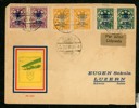 Tyskland/zeppelin. Liten, genuin specialsamling Zeppelin-spende (insamlingen till zeppelinprojekt) med flera vykort, försändelser, välgörenhetsmärken m.m. 