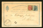 Brevkort 2 cents tilläggsfrankerat med 1 cent, skickat lokalt 1899. Makulerat med ringstämpel samt ank-stpl. Vackert objekt.