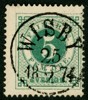 F19. WISBY 25.2.1874. Fint ex med lyxstämpel, centrerat åt höger.