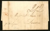 Förfilateli. Brev till England daterat St Thomas 6 september 1831. På baksidan röda stämplar F 11 NOV 1831 samt PACKET-LETTER i ram. Fullt innehåll på engelska, lättläst. Intressant brev!