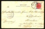 Vykort till Tyskland (nuv Polen) med motiv från St Thomas. Stämplat ST.THOMAS 12.11.1901 och ank-stpl i Breslau 2 december.