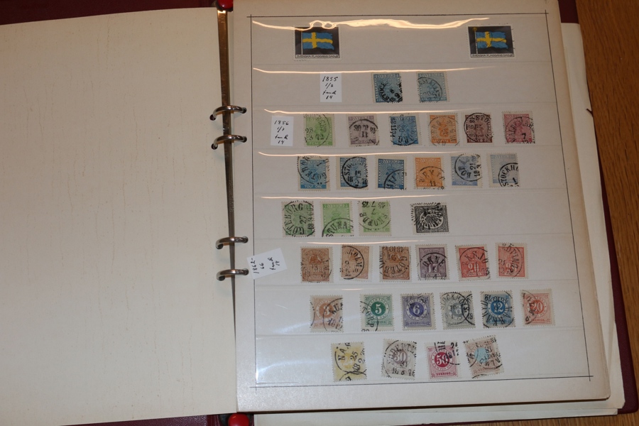 Samling 1855-1951 i album.