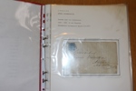 Pärm med 18 brev och tjänstebrev 1860-1920. Flera trevliga tjänstebrev, bl.a. rek och ass. Se några bildexempel.